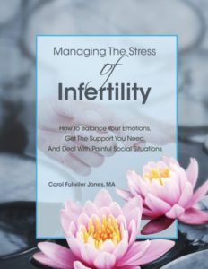 Carol Fulwiler Jones, the Infertility Counselor and author of the book Managing The Stress Of Infertility